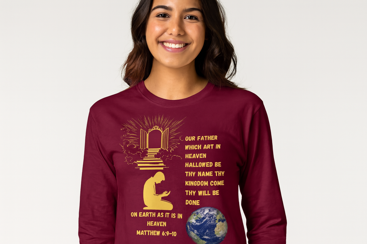 Burgundy shirt mockup
