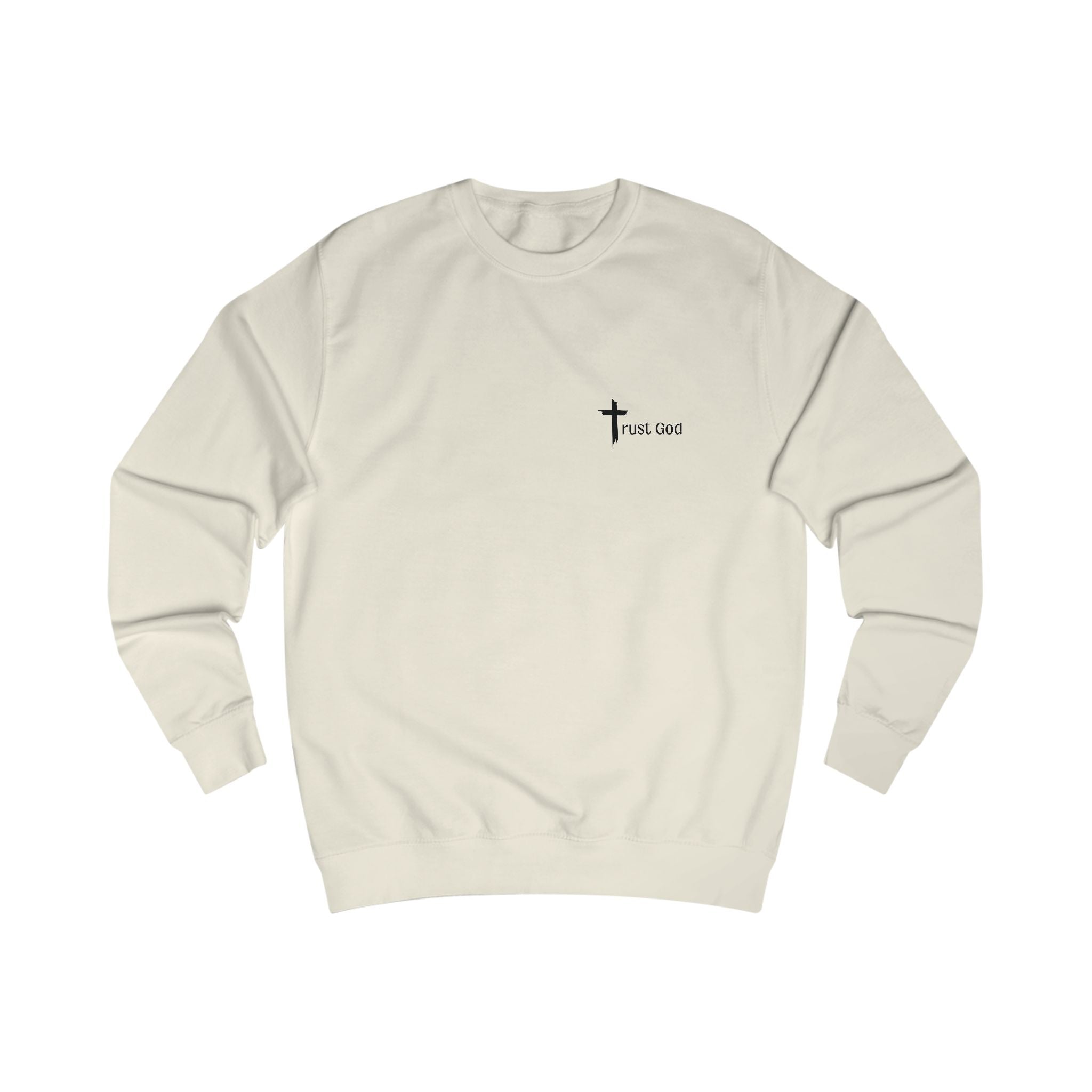 Faith Sweatshirt — "Worries End Where Faith Begins" Christian Crewneck