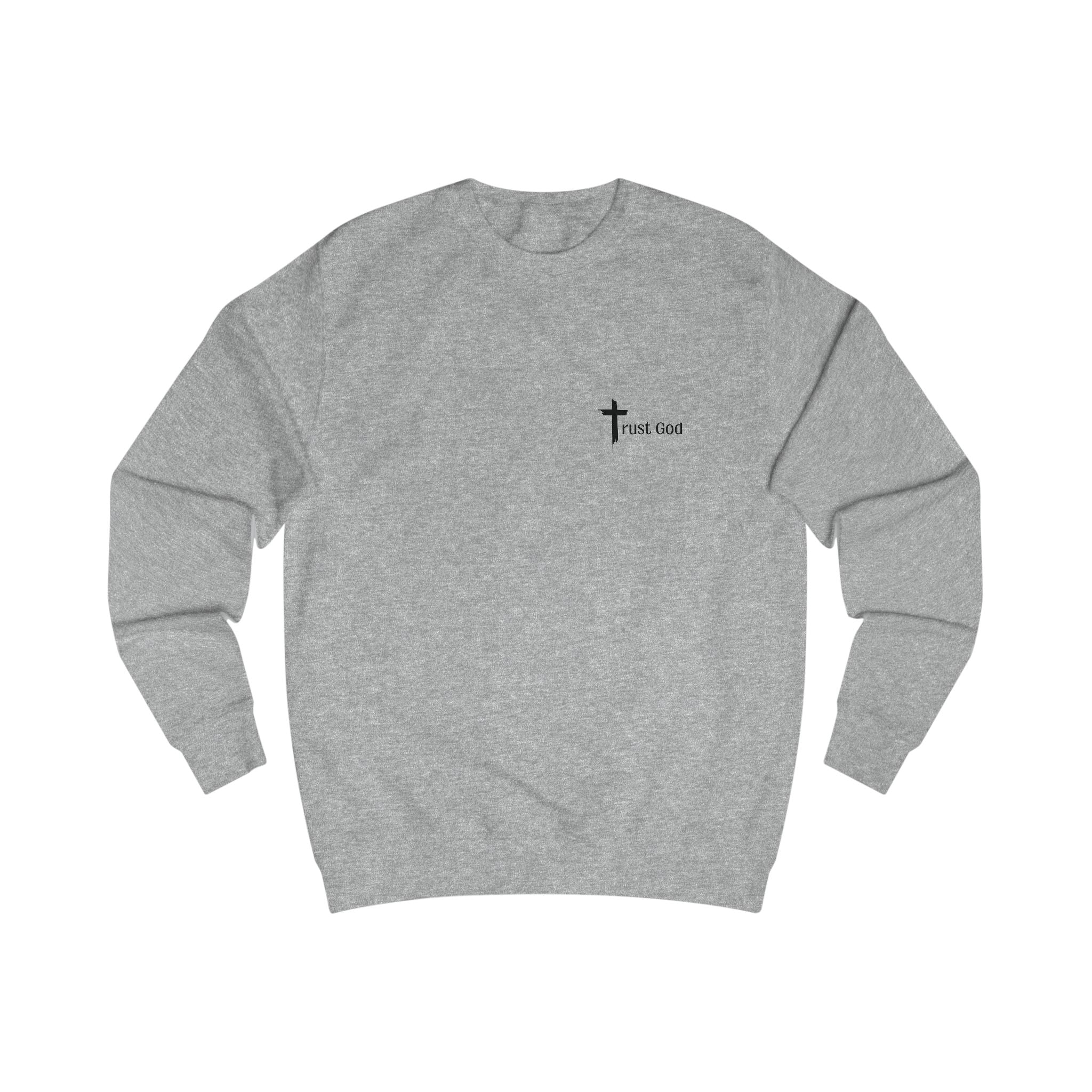 Faith Sweatshirt — "Worries End Where Faith Begins" Christian Crewneck