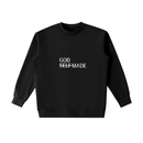 God-Made Heavyweight Crewneck by Kingdom Mind Apparel, front view showing navy blue color and classic crewneck design.