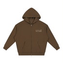 Unisex Loose Solid Full Zip Hoodie