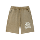 Christ My King bundle featuring a tee and shorts set by Kingdom Mind Apparel, displayed on a flat lay with vibrant design.