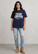 Black Team Kingdom Tee by Kingdom Mind Apparel, featuring a classic crew neck and bold graphic design.