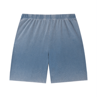 Unisex Vintage Wash Sunfade Waffle Raw Hem Shorts