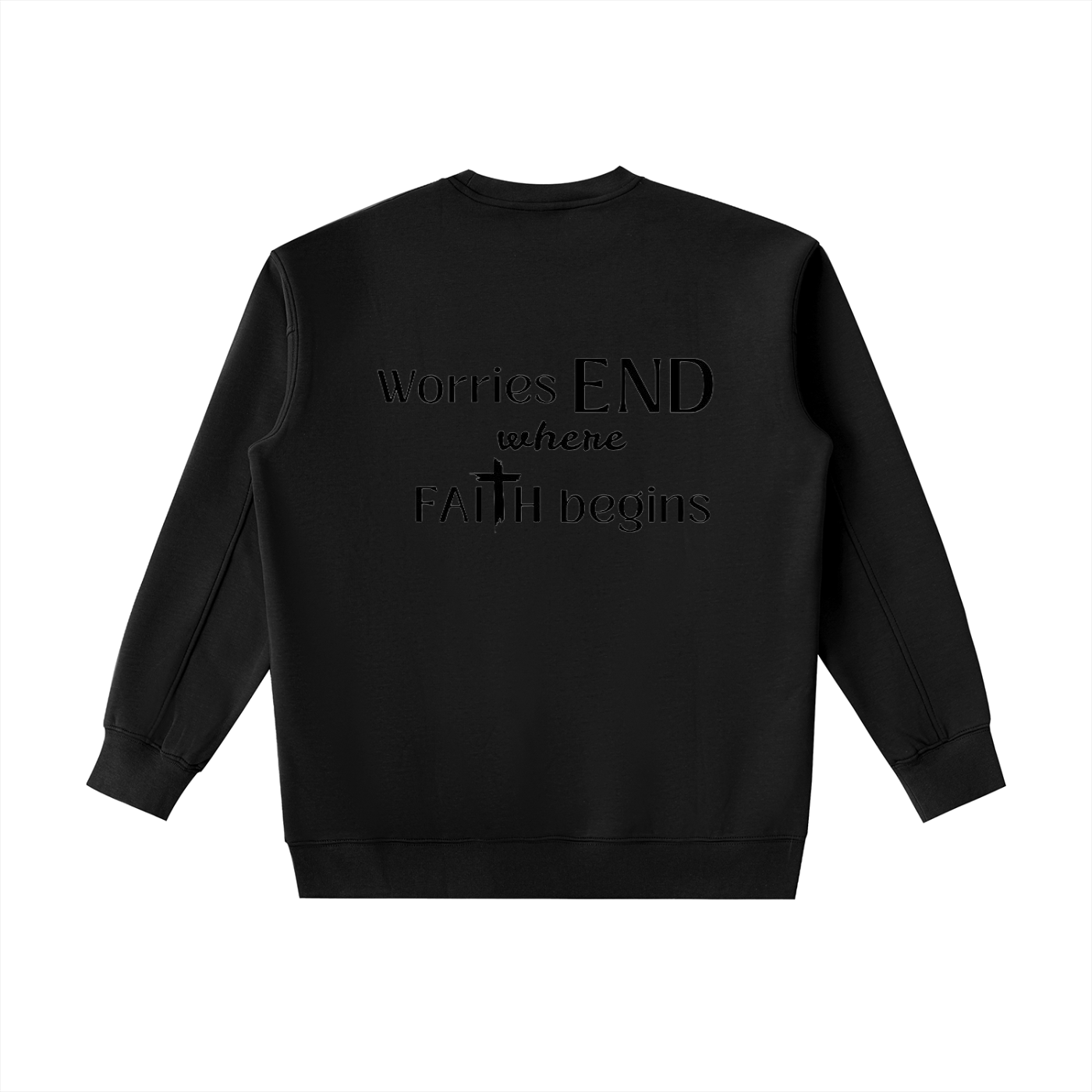 Trust God crewneck sweatshirt by Kingdom Mind Apparel, featuring a comfortable fit and faith-inspired design with bold lettering.