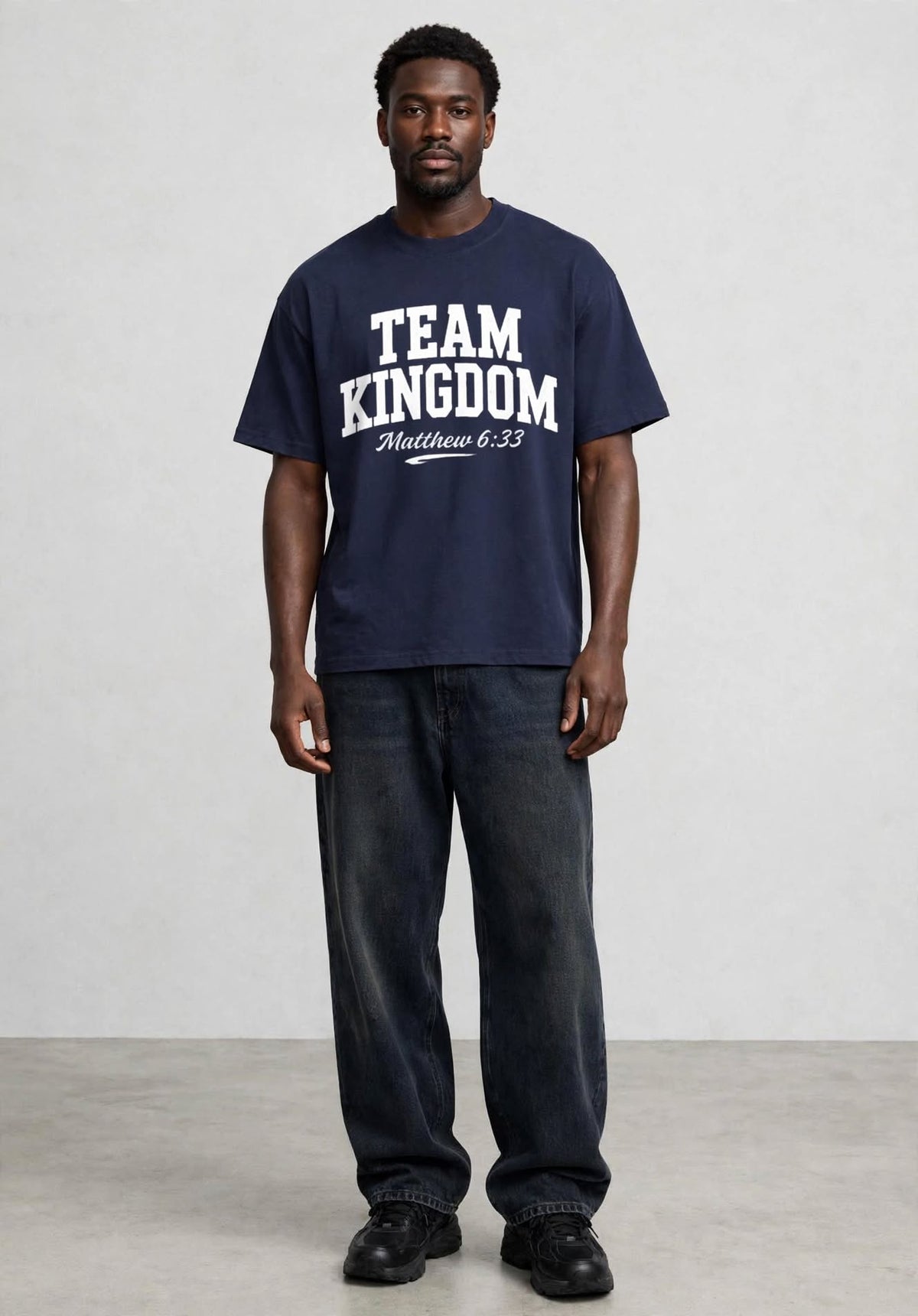 Kingdom Mind Apparel Team Kingdom Tee featuring a classic crew neck and bold team logo design on soft cotton fabric