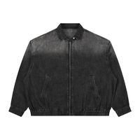 Unisex Vintage Wash Full-Zip Denim Jacket