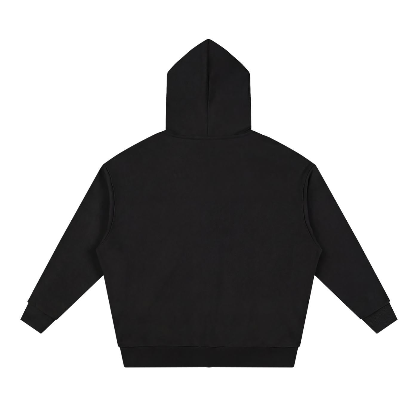 Unisex Loose Solid Full Zip Hoodie