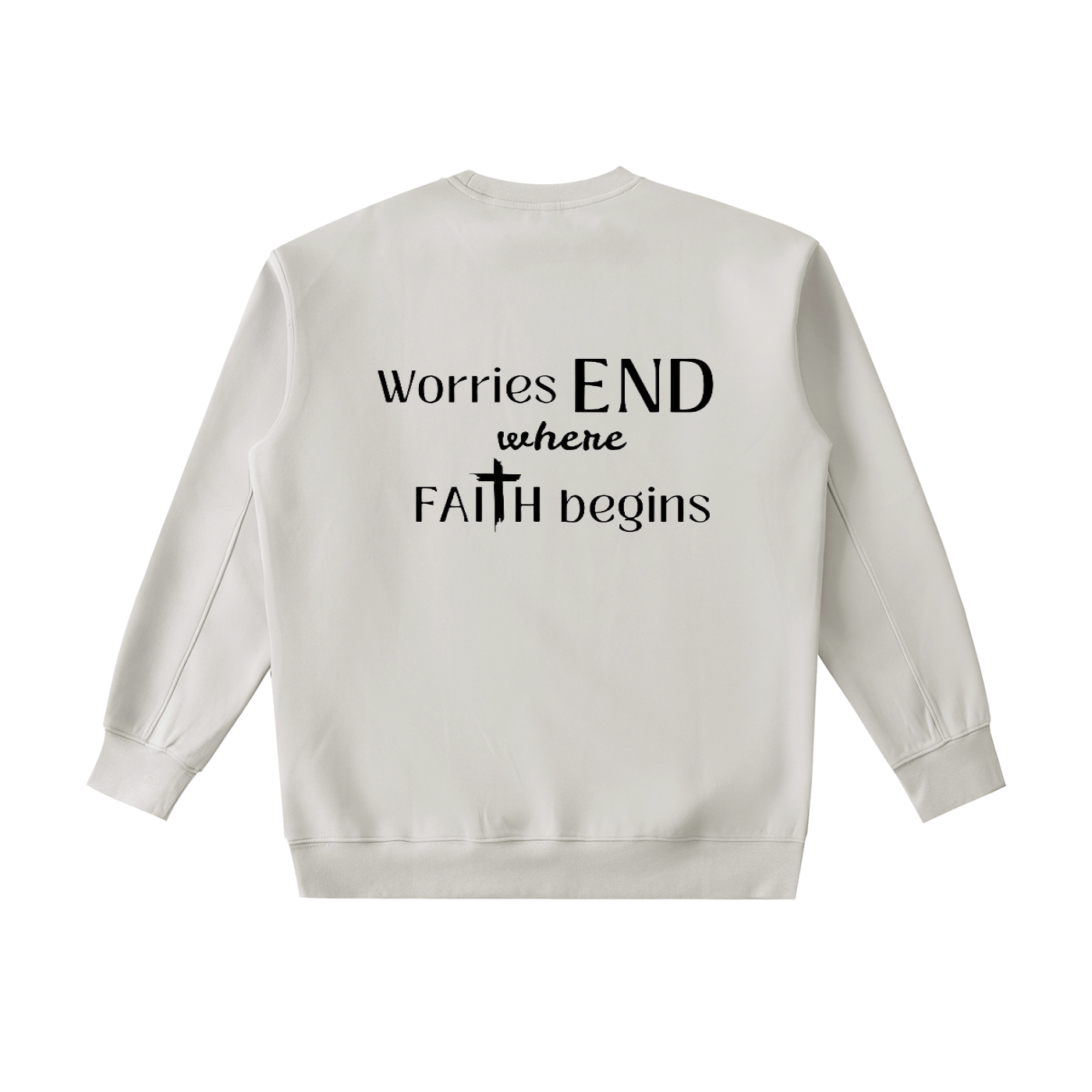 Trust God crewneck sweatshirt by Kingdom Mind Apparel featuring a comfortable fit and faith-inspired design.