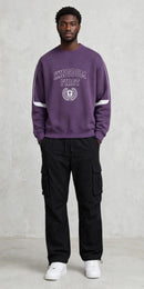 Kingdom First Crewneck Sweatshirt by Kingdom Mind Apparel, showing a cozy, black sweatshirt with the brand logo on the chest.