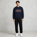 Kingdom Mind Apparel heavyweight crewneck sweatshirt in black, featuring a comfortable fit and soft fabric.