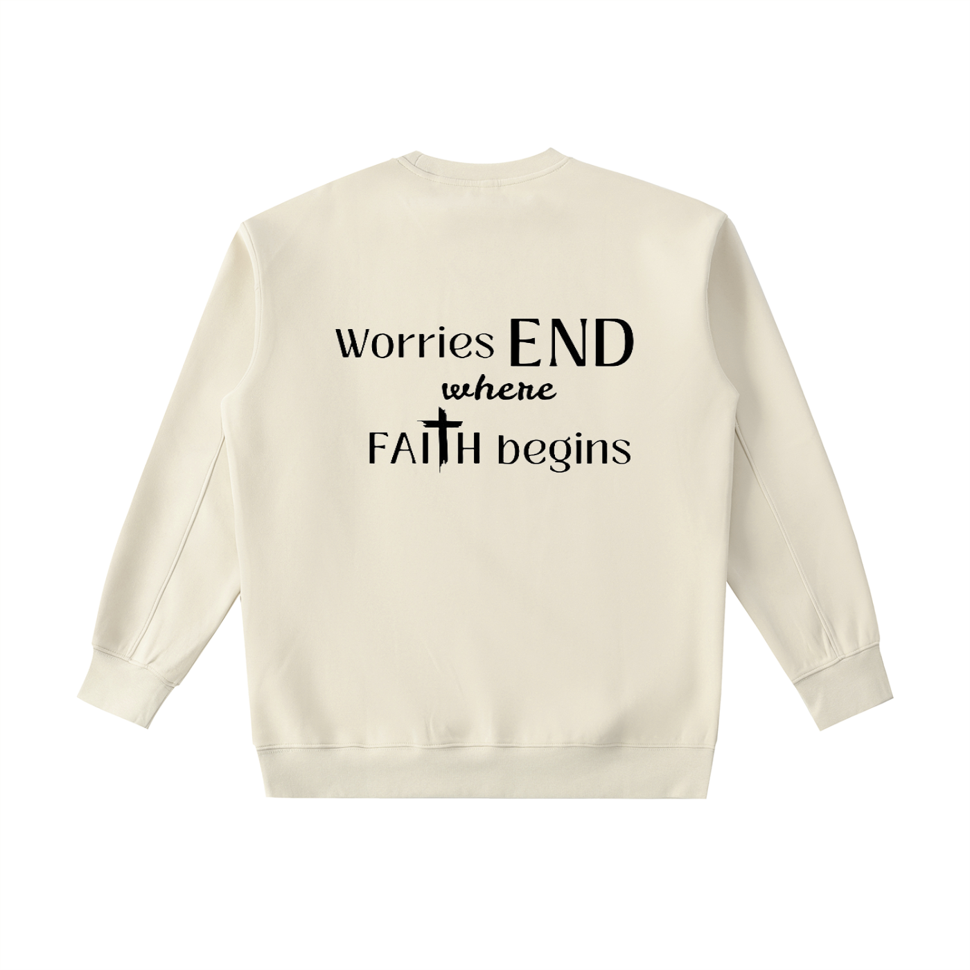 Trust God crewneck sweatshirt by Kingdom Mind Apparel, featuring a comfortable fit and faith-inspired design.