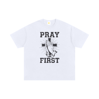 Pray First White Tee