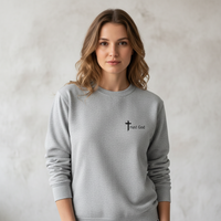 Female model - front view with Trust God design