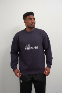 GOD SELF-MADE Navy Sweatshirt - Lookbook