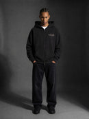 Unisex Loose Solid Full Zip Hoodie