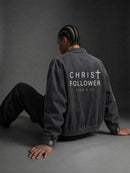 Unisex Vintage Wash Full-Zip Denim Jacket