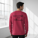 Male model - back view with Worries END where FAITH begins