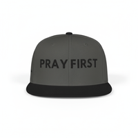 Pray First Charcoal Hat - Version 2