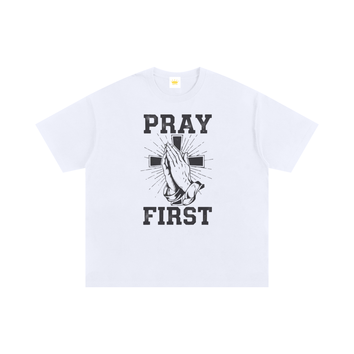 Pray First White Tee