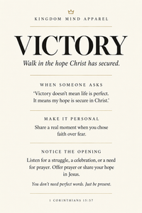 Victory faith-sharing poster